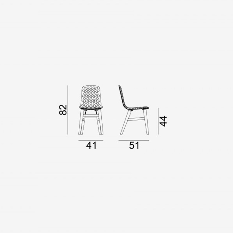 NEXT 121 Stuhl, Beine Eiche grau