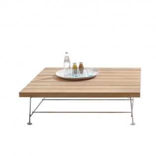 Flexform ANY DAY OUTDOOR Beistelltisch Couchtisch, Iroko-Holz