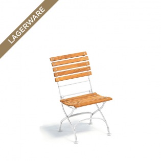 Classic Stuhl mit geraden Latten, Gestell weiß