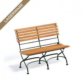 Classic 2-Sitzer Bank ohne Armlehnen, Gestell dunkelgrün