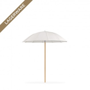 Pagodenschirm Ø 240 cm mit Holz-Stamm, weiß