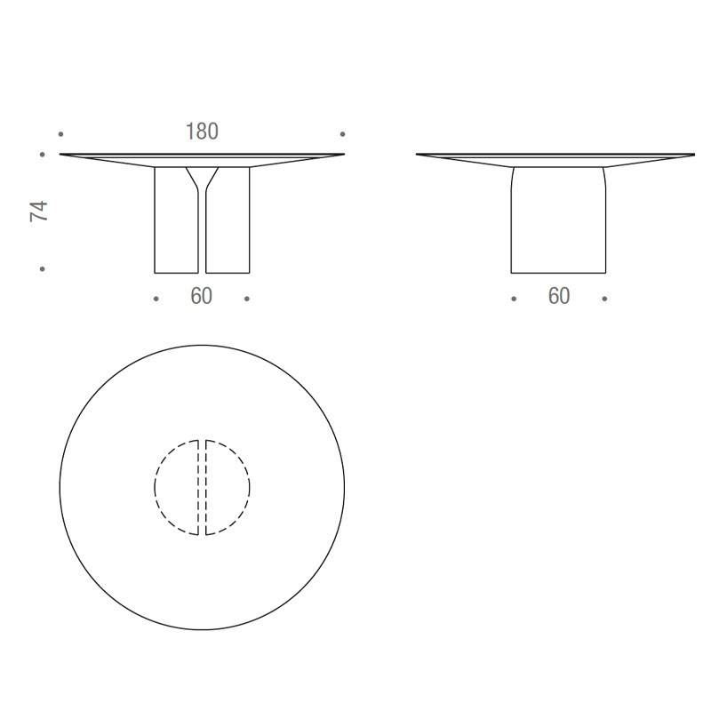 MDF Italia NVL TABLE Tisch, rund - Ø180cm
