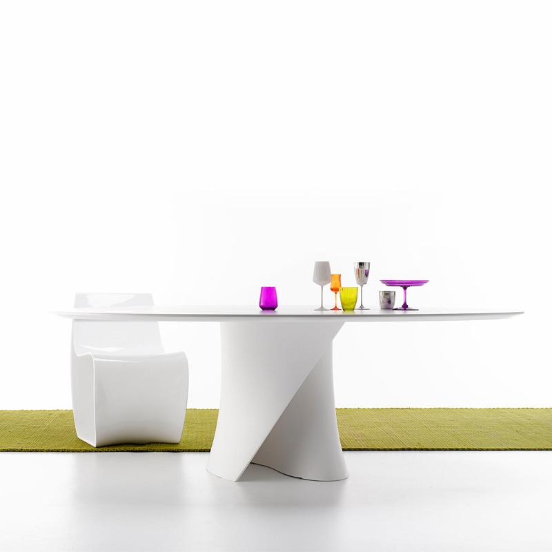 MDF Italia S TABLE Tisch Marmor, weiß