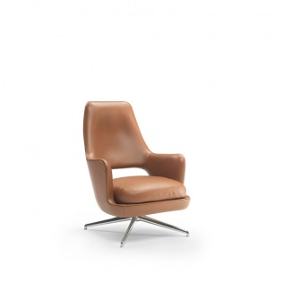 ELISEO Drehsessel, Höhe 100 cm, Fuß 4-strahlig