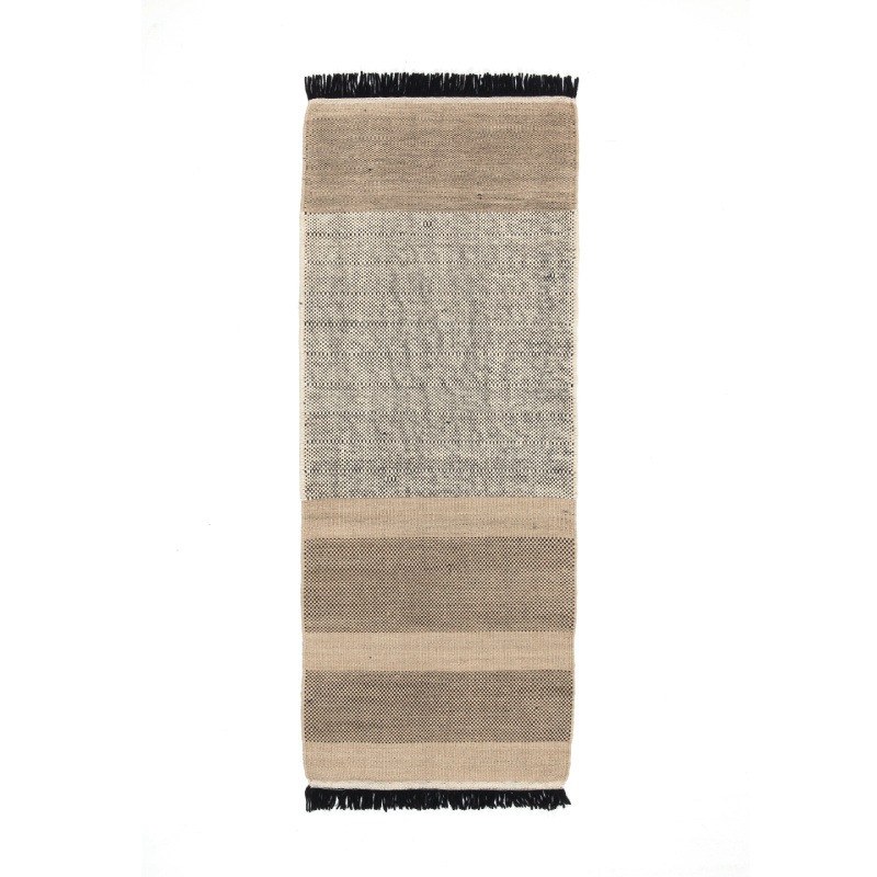 Nanimarquina TRES Stripes Negro Läufer