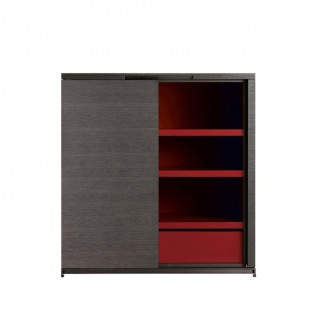Maxalto MIDA Kommode, innen rot, 120 x 126 cm