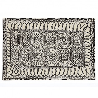 Nanimarquina BLACK ON WHITE  Estanbul Teppich ganz