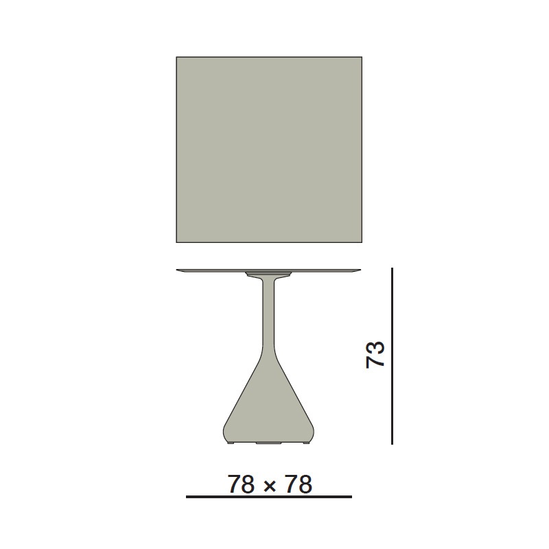 DEDON SATELLITE Bistrotisch 80 x 80 cm