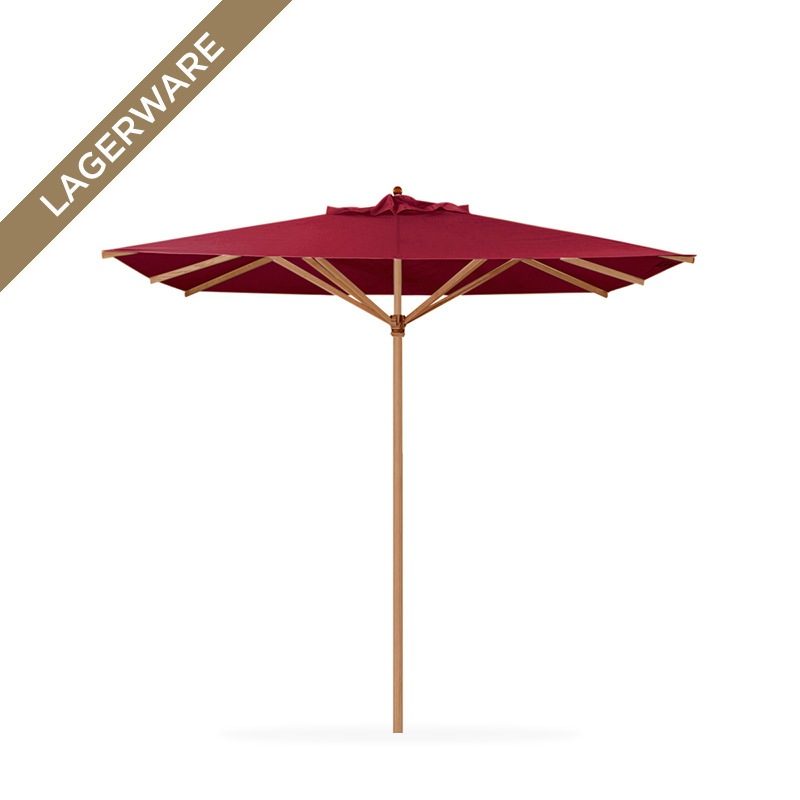 Teak 350x350 cm mit Flaschenzug, bordeaux