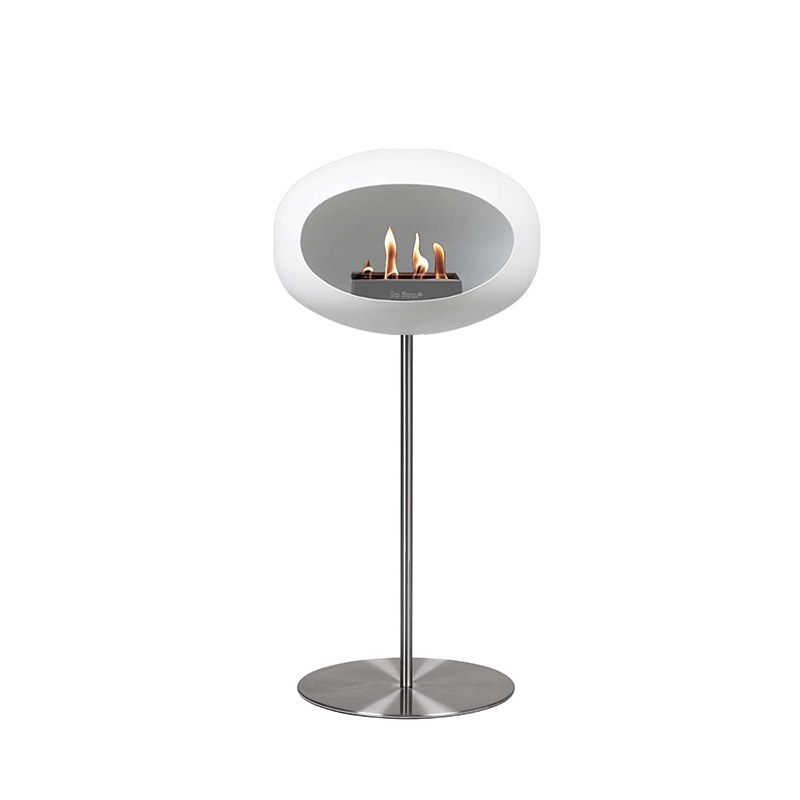 Le Feu GROUND STEEL HIGH WHITE Bioethanol-Kamin