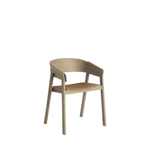 Muuto COVER Armlehnstuhl, Sitzfläche Leder