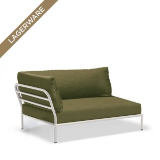 Houe LEVEL 2 Sofa-Element links, Gestell White, Bezug Leaf