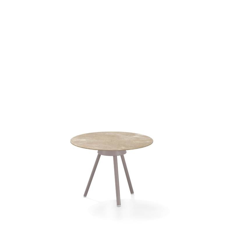 Fast Zebra Beistelltisch Ø 62 cm, Tischplatte Iroko