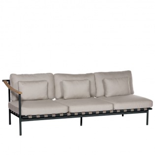 Around Teak Lounge 3-Sitzer Endelement links