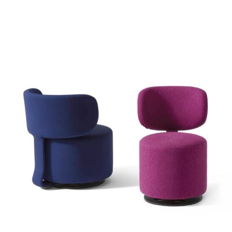 Cassina TAMBUROUND Dreh-Sessel + Polster-Stuhl