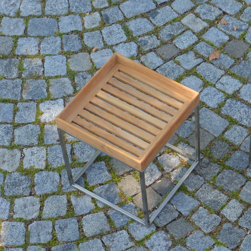 Jan Kurtz PINO Beistelltisch mit Teaktablett
