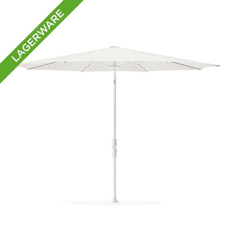 Glatz TWIST Schirm Ø 270 cm, Gestell matt weiß / Bespannung White