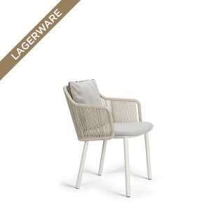Tribù SENJA Armlehnstuhl Teak/Linen, inkl. Sitzpolster Natte Silvergrey