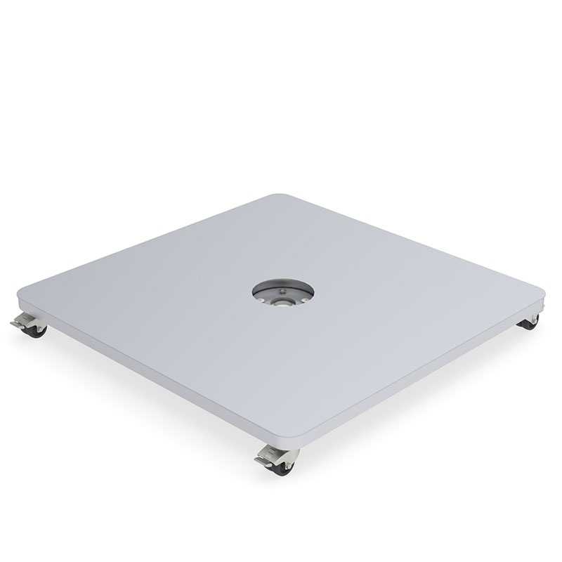 Umbrosa Flacher Stahlsockel Alu