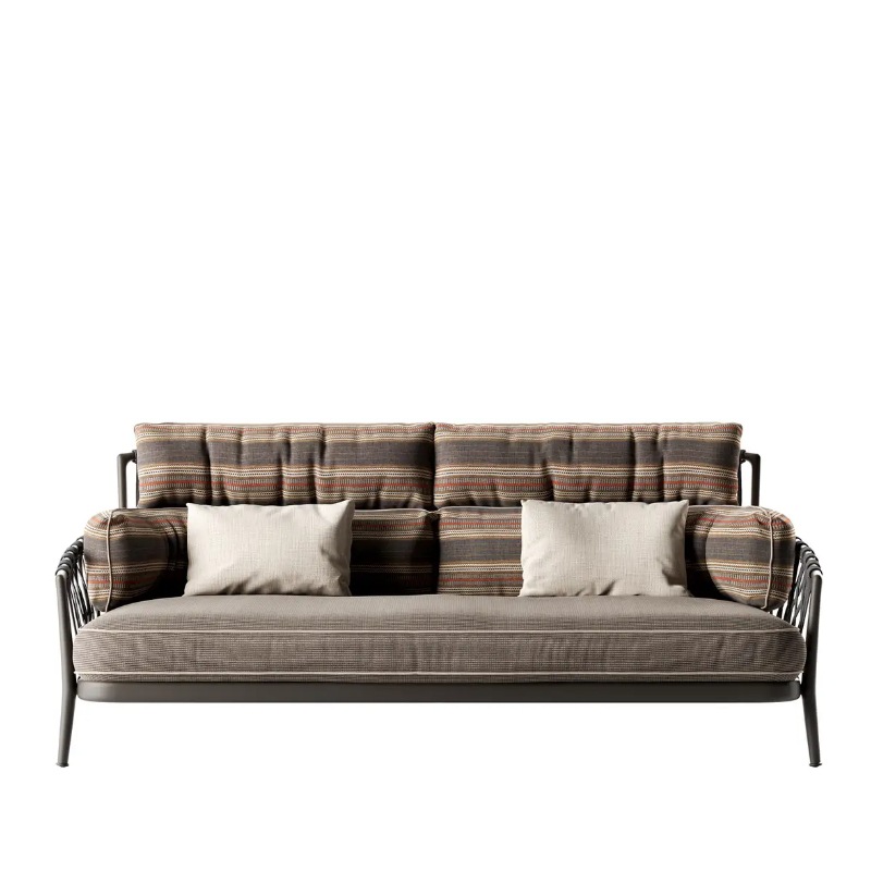 B&B Italia Outdoor ERICA 3-Sitzer Hochlehn-Sofa, extra-tief