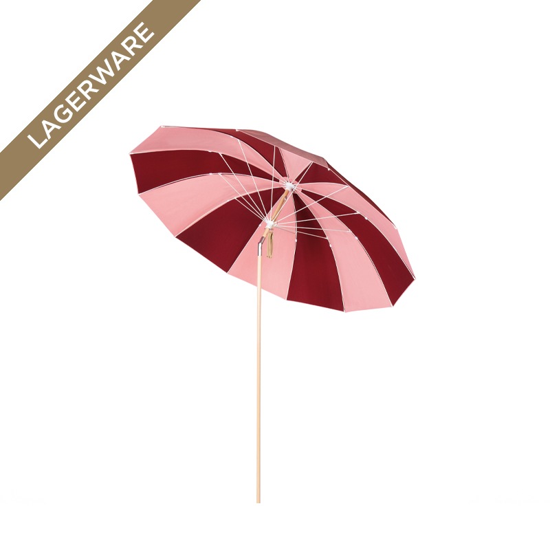 Pagodenschirm Ø 240 cm mit Holz-Stamm, Rosa