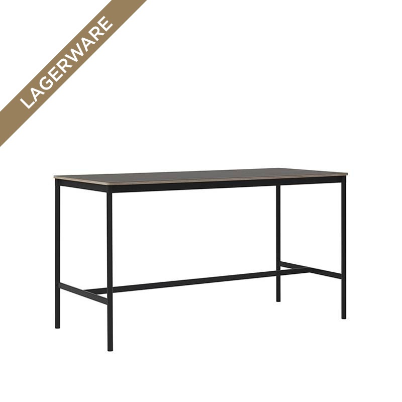 Muuto BASE Hochtisch 190 x 85 cm, Black/ Linolium Black