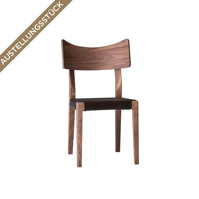 Gervasoni SWEET 21C Stuhl Nussbaum, Sitz Kernleder