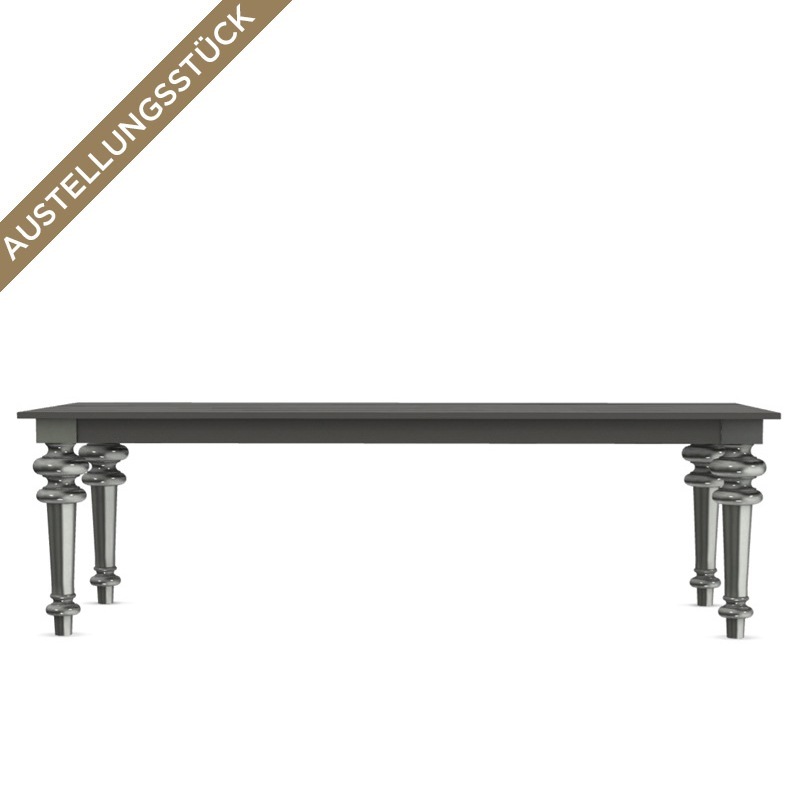 GRAY 33 Tisch 240x100 cm / Eiche grau, Füße Aluminium