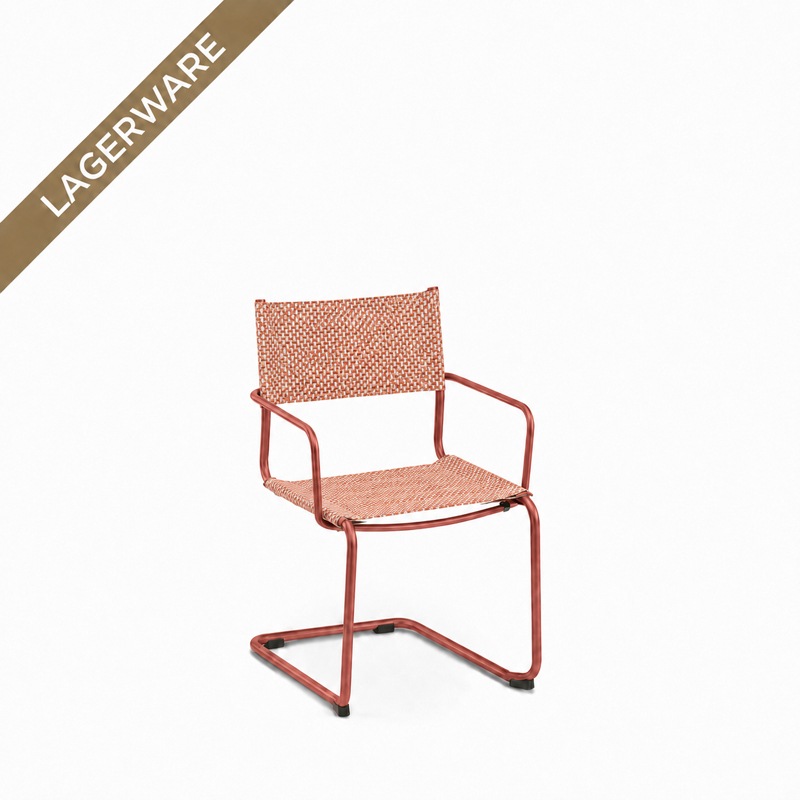 Sosta gepolsterter Sessel, Gestell koralle/ Batyline Apricot Meliert