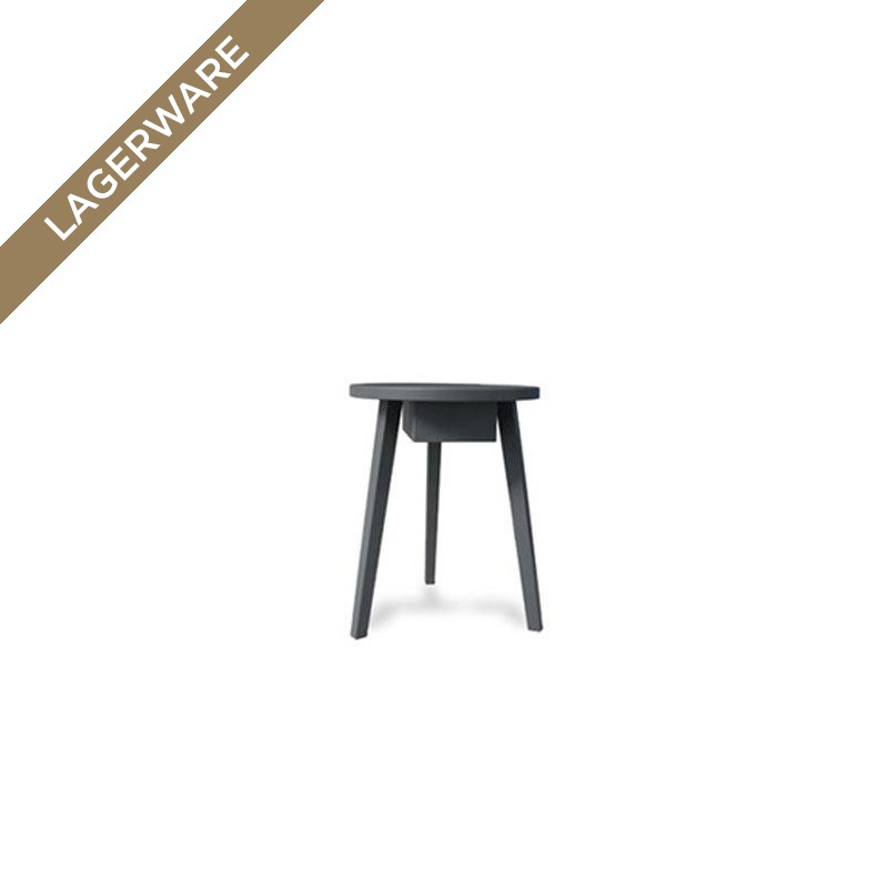 Gervasoni GRAY 45 Beistelltisch mit Schublade, Eiche grau lackiert