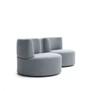 Varaschin BELT Outdoorlounge Rundhocker 90 mit Rückenlehne