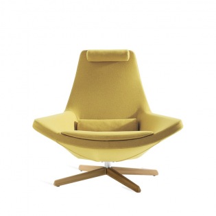 B&B Italia METROPOLITAN Drehsessel, Holzuntergestell