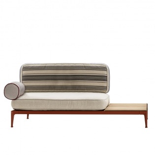 RIBES Endelement mit Teakablage, 1 Rolle