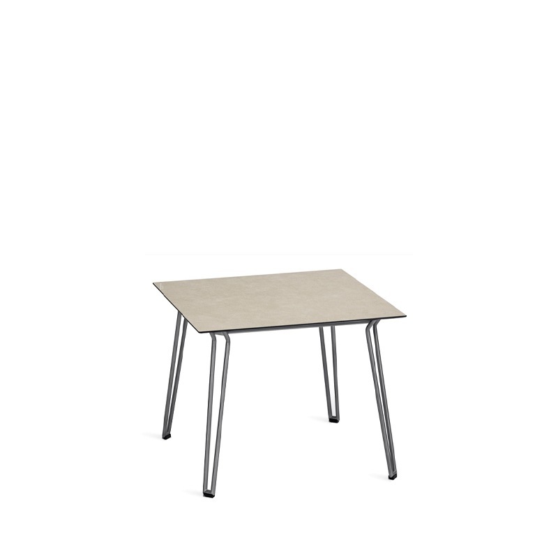 Weishäupl Slope Tisch 90 x 90 cm, Beine Edelstahl