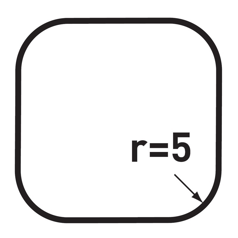 Varaschin PLINTO Bistrotisch, runde Ecken