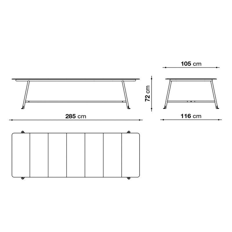 B&B Italia Outdoor BOREA Tisch - 285 cm