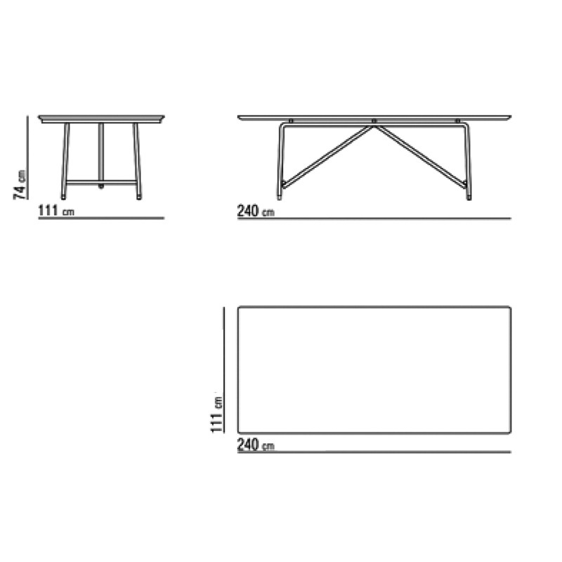 Flexform ANY DAY Tisch - 240 x 111 cm