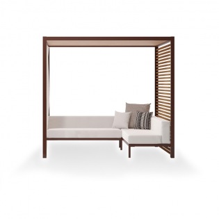 Kettal Lounge Pavillon in Holzoptik