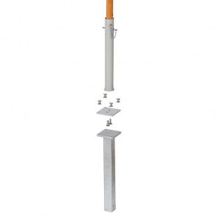 Bodenhülse zum Einbetonieren, Hülse Ø 48 mm