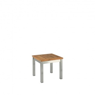 EQUINOX Beistelltisch 35x49 cm, Gestell Edelstahl gebürstet