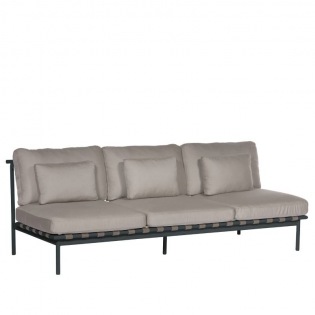 Around Teak Lounge 3-Sitzer Mittelelement