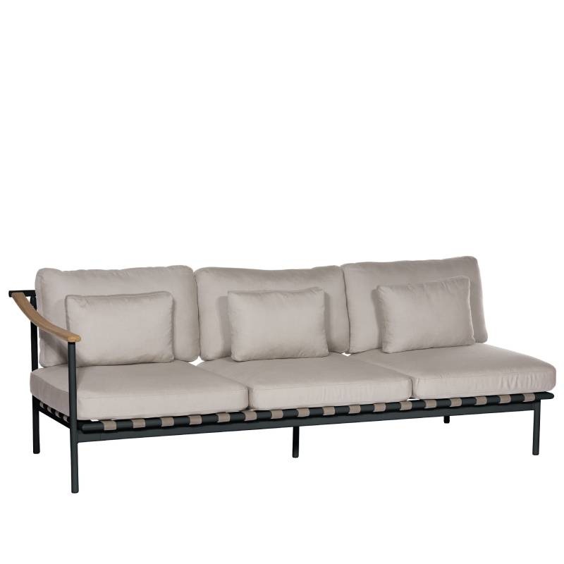 Around Teak Lounge 3-Sitzer Endelement links