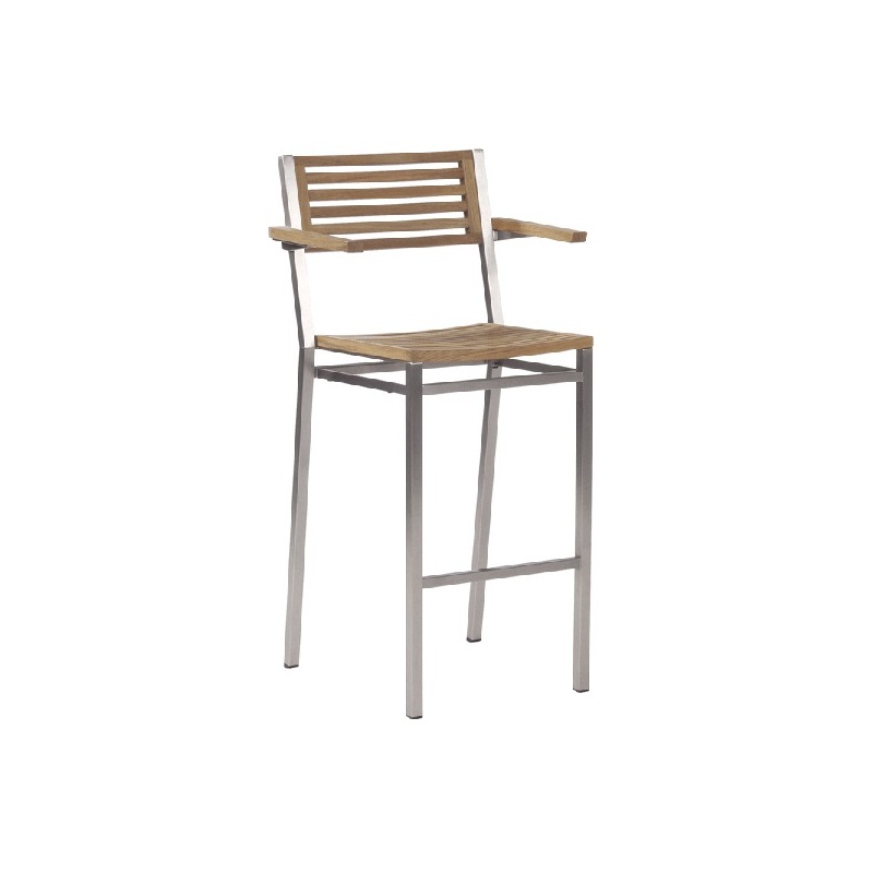 Barlow Tyrie EQUINOX Barstuhl mit Armlehne, Teak