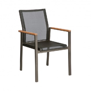 Barlow Tyrie AURA Armlehnstuhl mit Teak-Armlehne