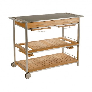 Barlow Tyrie MERCURY Serviertisch mit Rollen