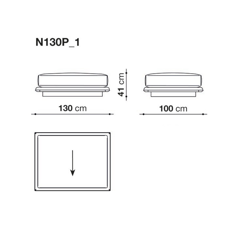 B&B Italia NOONU Hocker - 130 x 100 cm