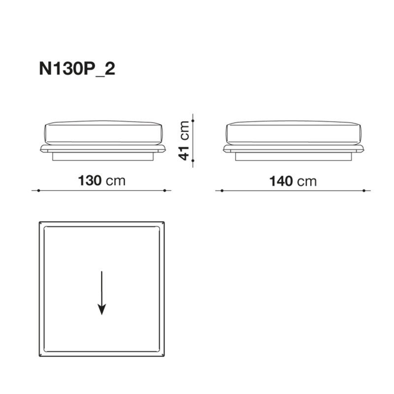 B&B Italia NOONU Hocker - 130 x 140 cm
