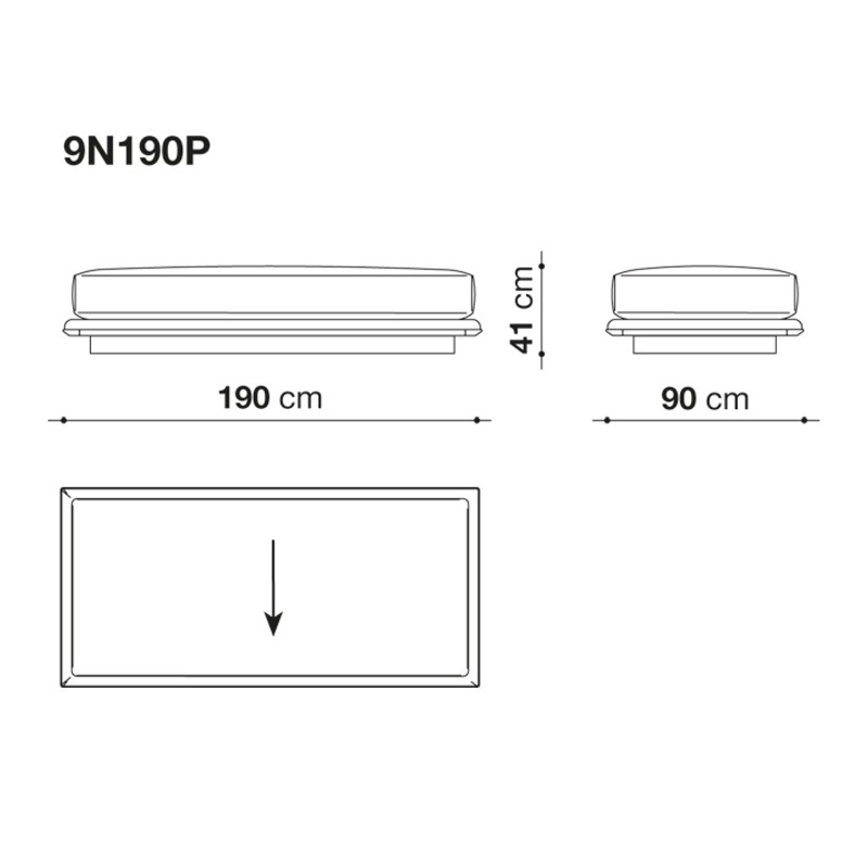 B&B Italia NOONU Hocker - 190 x 90 cm
