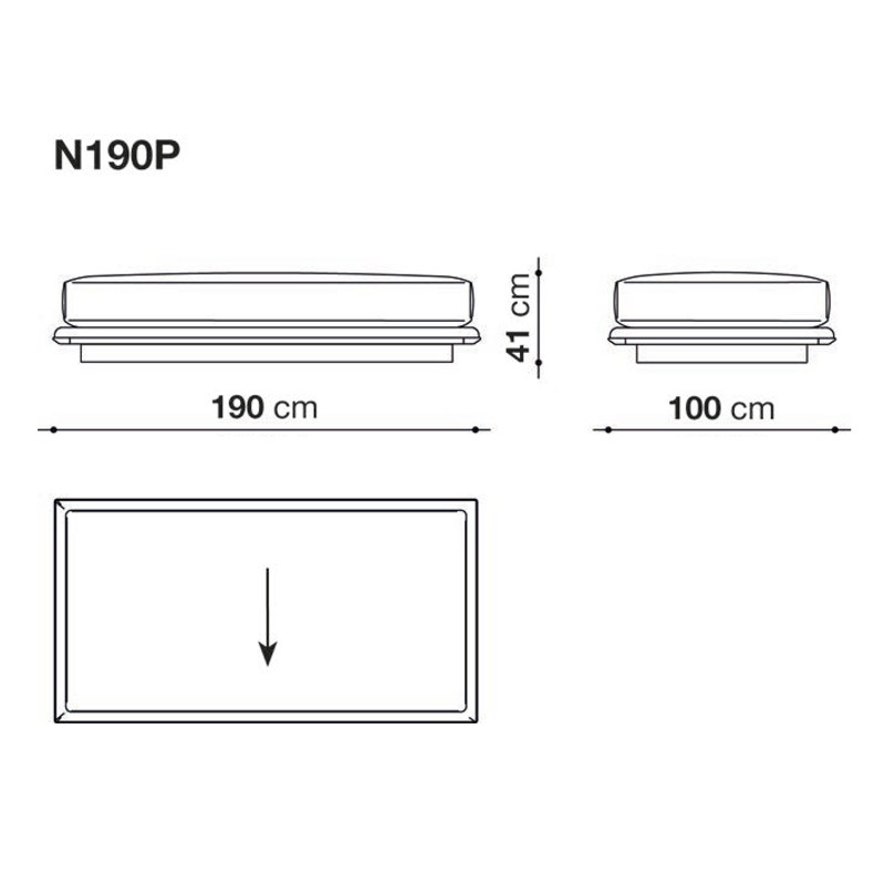 B&B Italia NOONU Hocker - 190 x 100 cm