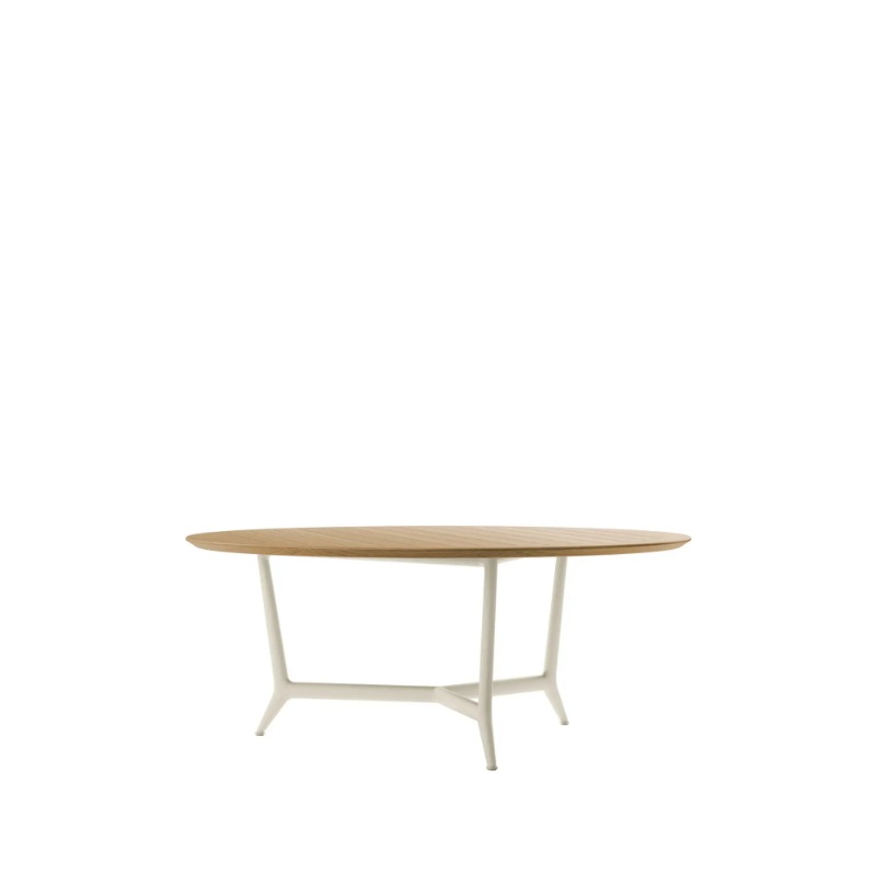 B&B Italia Outdoor ERICA '25 Tisch, Ø 180 cm, Teak